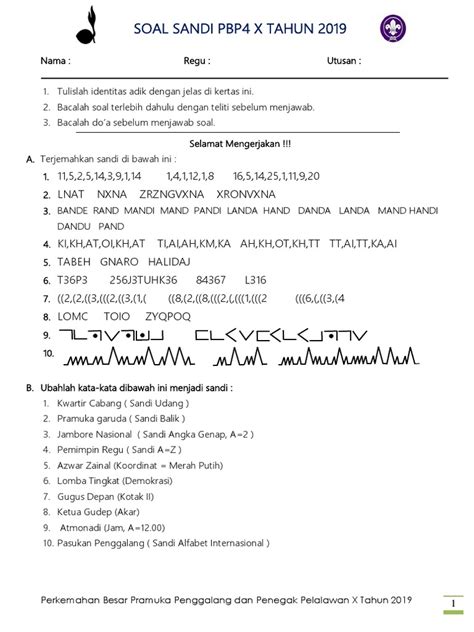 Contoh Soal Sandi And