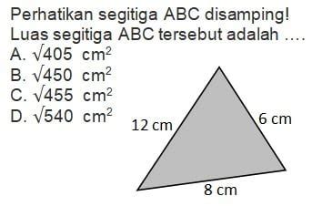 Contoh Soal Segitiga Sembarang