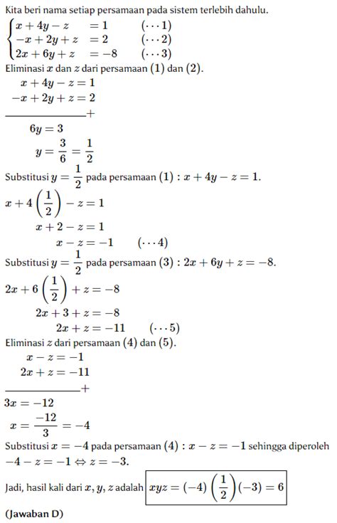 Contoh Soal Sistem Persamaan Linear 3 Variabel: Menemukan Solusi dengan Mudah