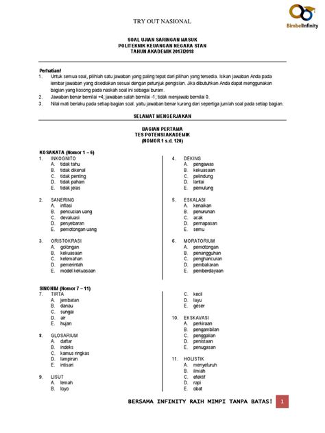 Contoh Soal Stan 2017