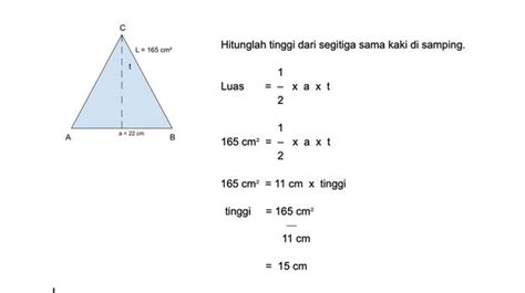Contoh Soal Tinggi Segitiga