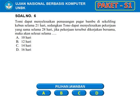 Contoh Soal Unbk Matematika