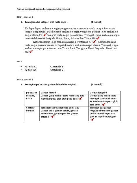 Contoh Soalan Esei Geografi