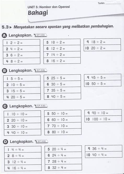 Contoh Soalan Matematik Bahagi