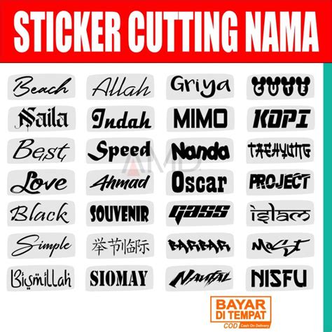 Contoh Stiker Cutting