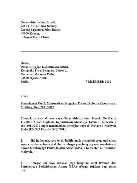 Contoh Surat Emergency Leave