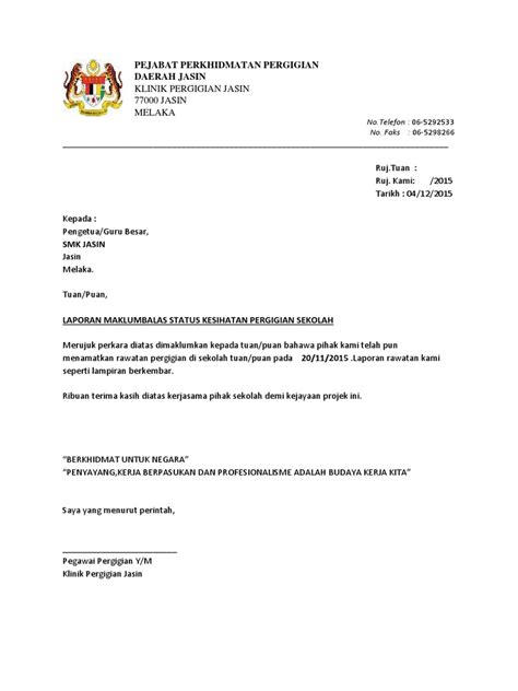 Contoh Surat Rasmi Ada Letterhead Design