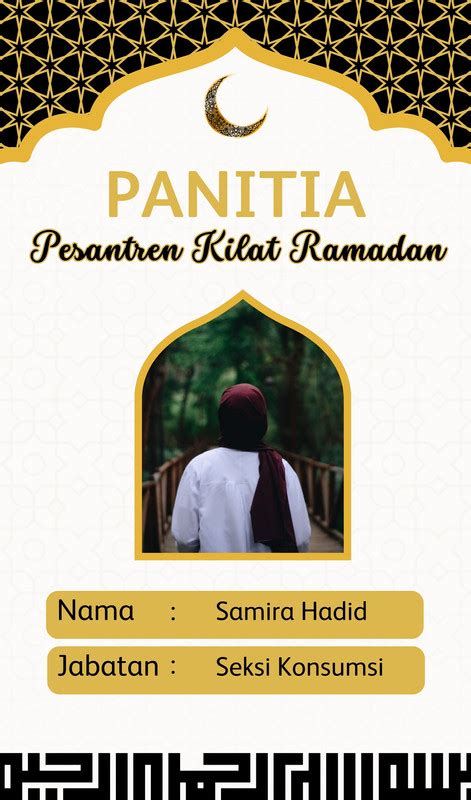 Contoh Tanda Pengenal Panitia