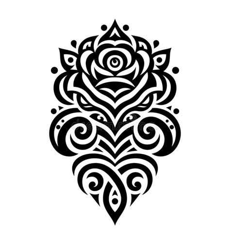 Contoh Tribal Bunga