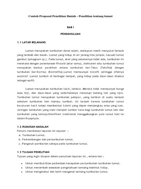 Contoh Tujuan Proposal Penelitian
