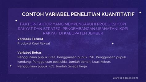 Contoh Variabel Penelitian Pengembangan