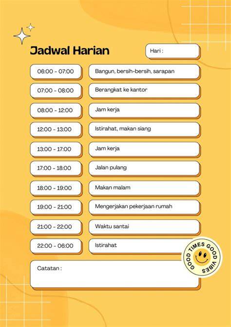 Contoh jadwal kegiatan