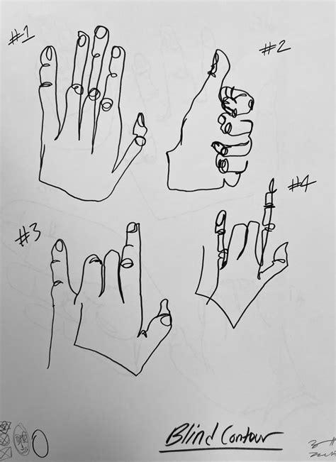 Contour Hand Drawing Observation Skills
