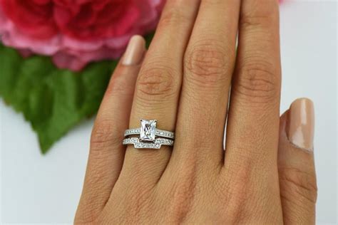 Our Stunningly Unique Contour Wedding Bands: Amplify the Magnificence of Your Emerald Cut Ring!