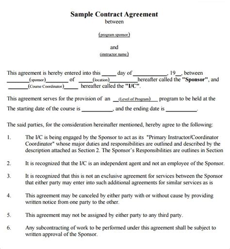 FREE 9+ Sample Two Party Contract Templates in PDF MS Word