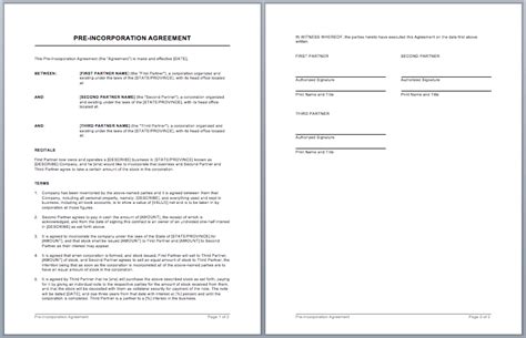 Contract Template Microsoft Word