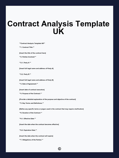 Contract Analysis Template