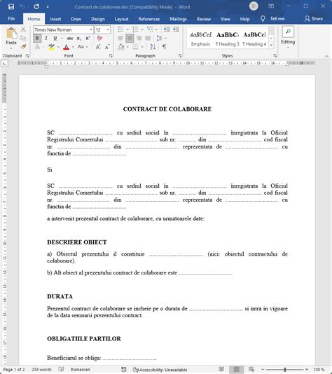 Contract de colaborare