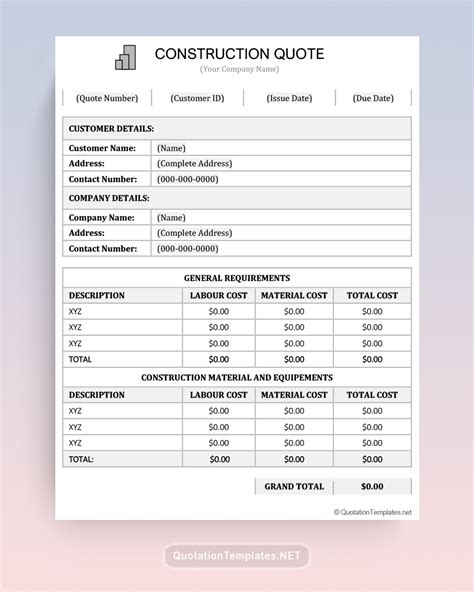 Contractor Quotation Template