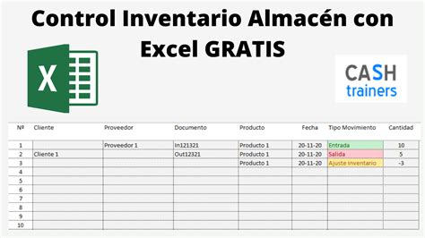 Control De Inventario Excel Plantilla