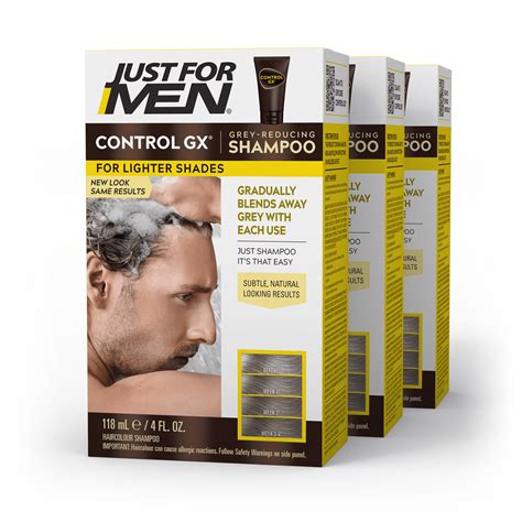 Just For Men Control GX Grey Reducing Hair Color Shampoo, 4 fl. oz