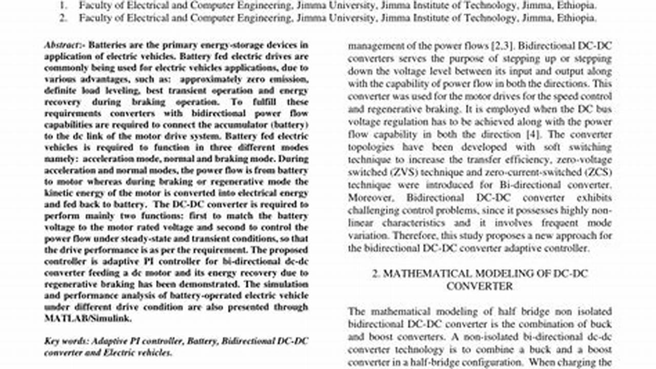 Controller Design For Electric Vehicles Pdf