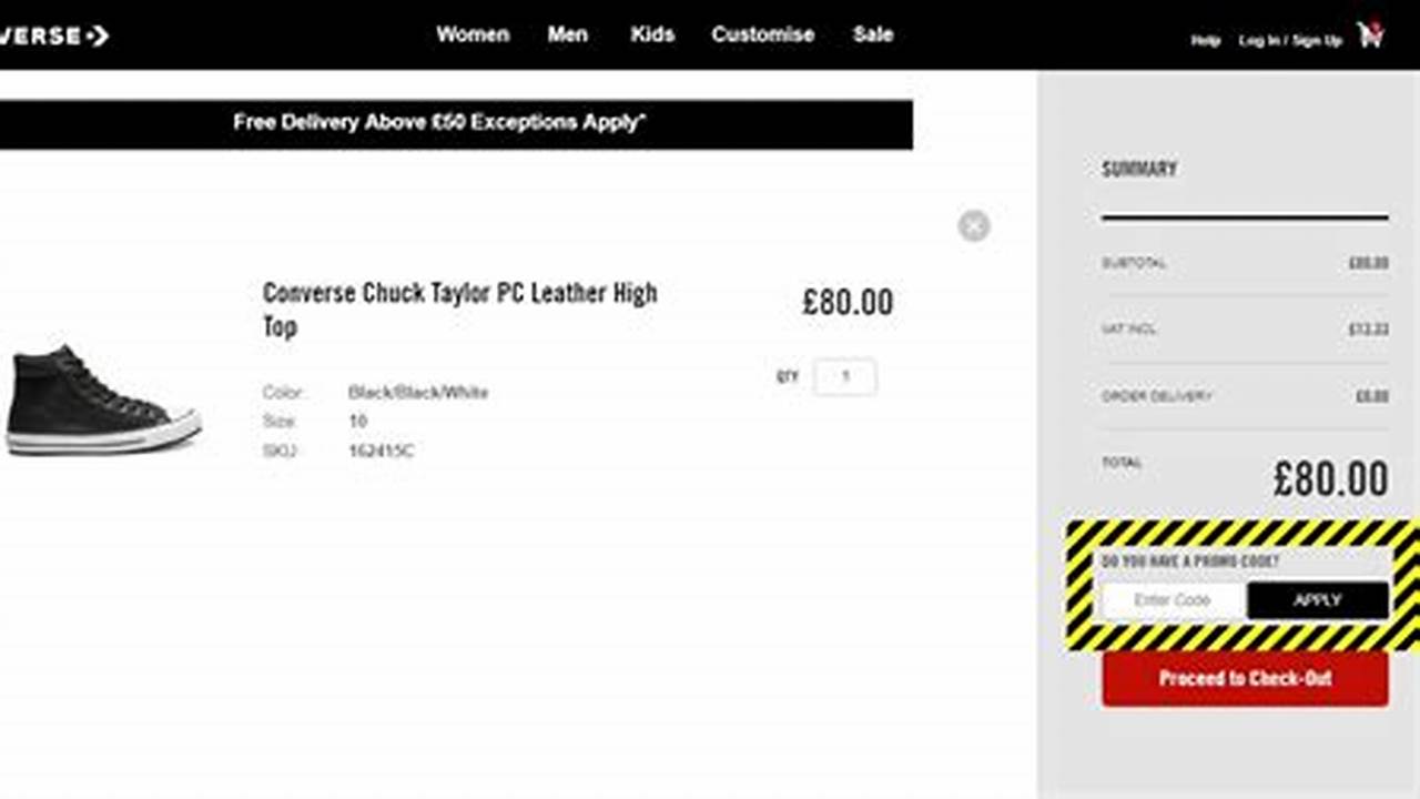 Converse Promo Code 2024 Free Shipping