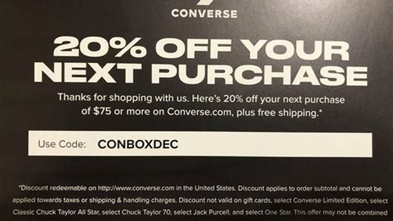 Converse Promo Code 2024 Student