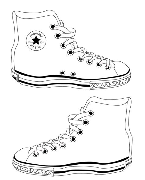 Converse Shoe Template