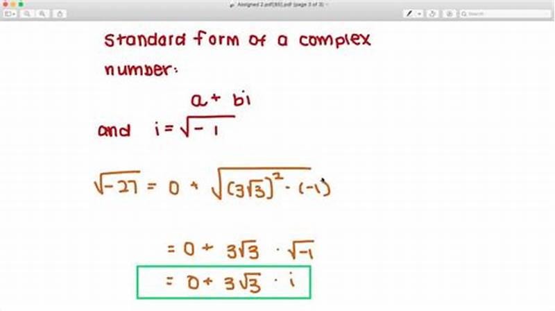 Convert Complex Number To Standard Form