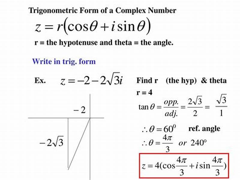 Convert Complex Number To Trigonometric Form