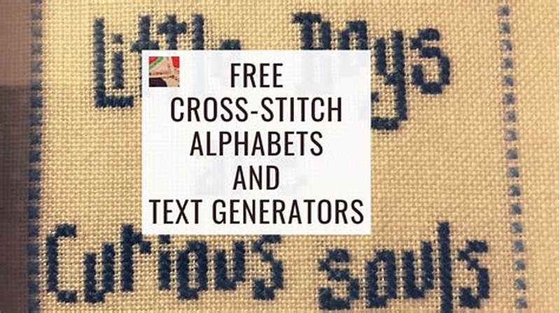 Convert Text To Cross Stitch Pattern