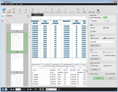 Convert complicated PDF tables