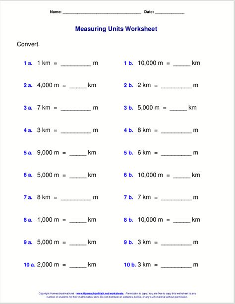 Converting Units Physics Worksheet