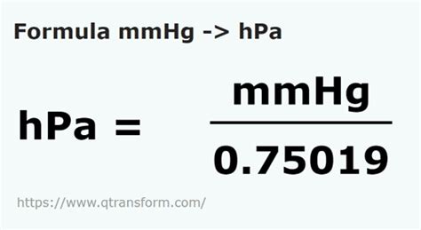 Convertir Hpa A Mmhg