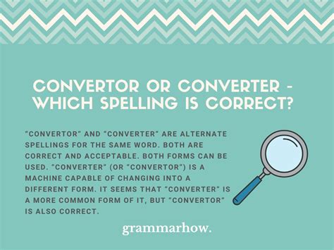 Convertor Or Converter