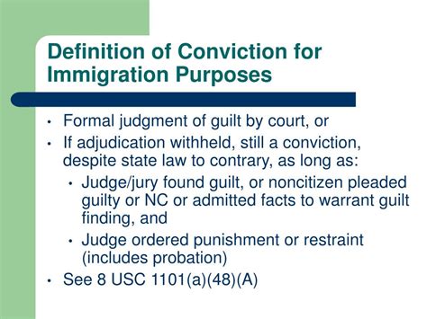 Conviction For Immigration Purposes