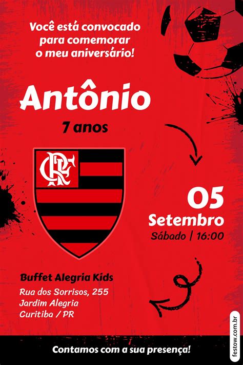 Flamengo - Kit Completo com molduras para convites, rótulos para
