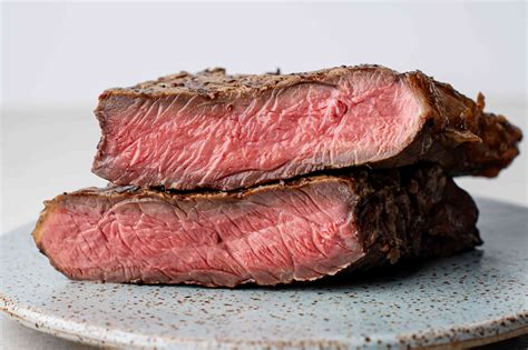 Cooked medium rare steak