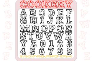 Download Cookery Alphabet Letters SVG Cut File For Crafts