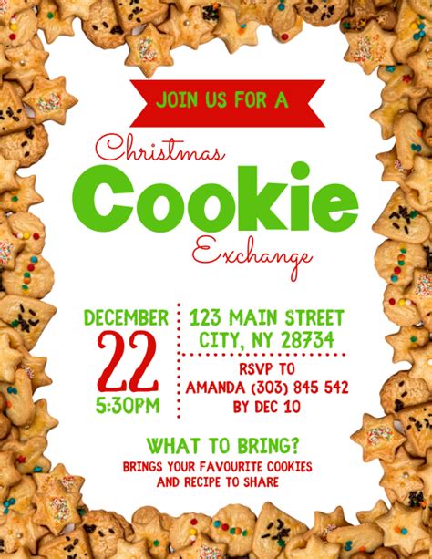 Cookie Exchange Flyer Template Free