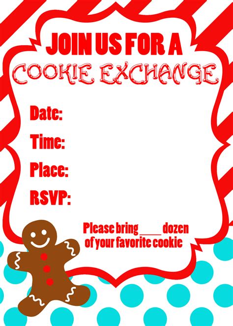 Cookie Exchange Invitations Free Template