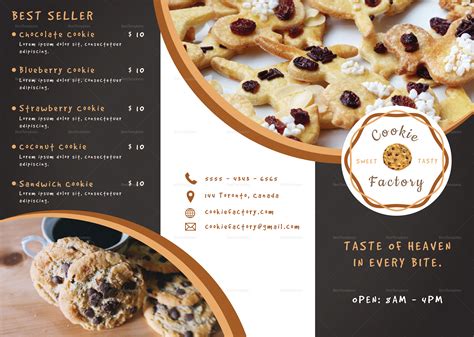 Cookie Menu Template