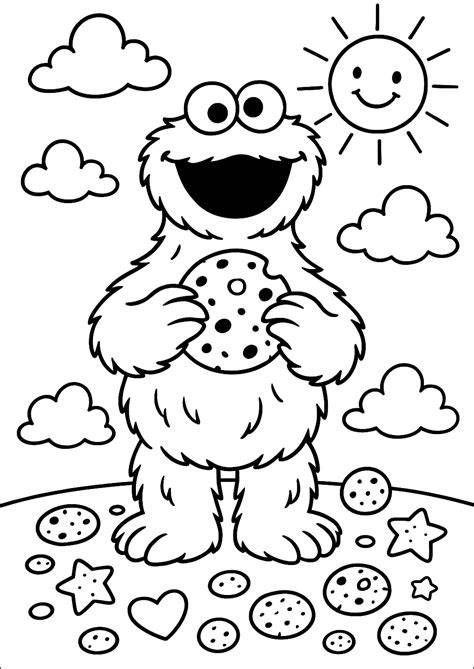 Cookie Monster Coloring Book Pages