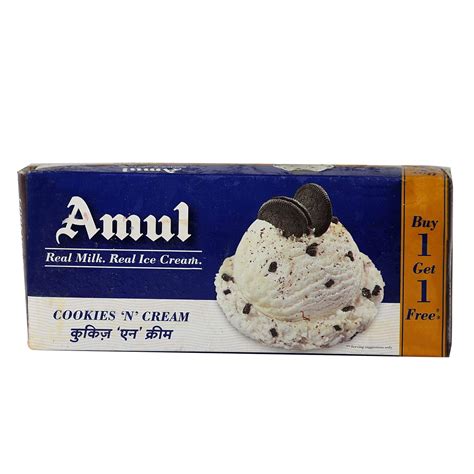 Amul Cookies N Cream Gold Ice Cream, 1 L Tub - Mera Local Store