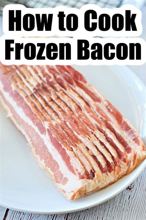 Cooking Frozen Bacon in a Skillet