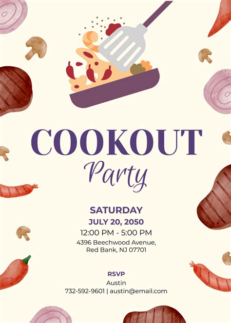 Cookout Invite Template