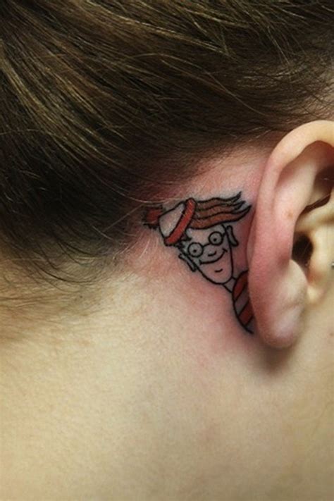 Cool Behind The Ear Tattoos