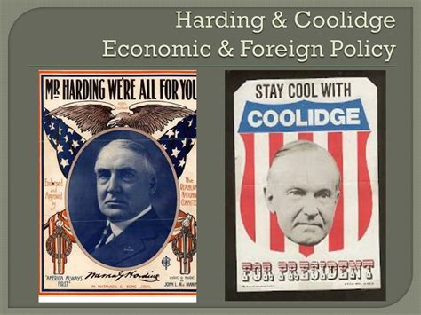 Coolidge and Harding Economic Policies