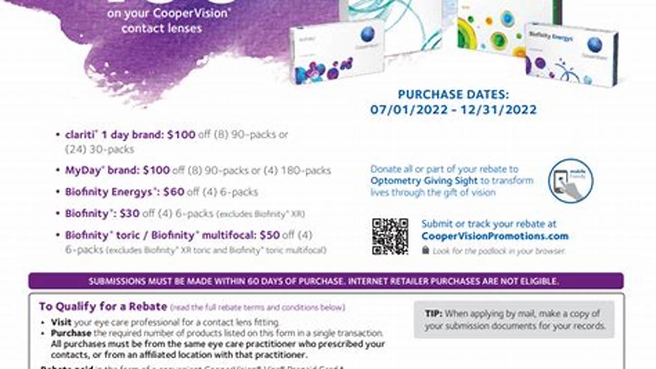 Coopervision Rebate Offer Code 2025